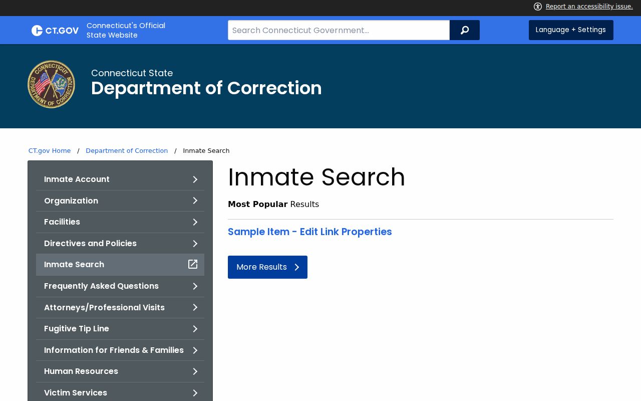 New Haven residents directory Connecticut DOC inmate search