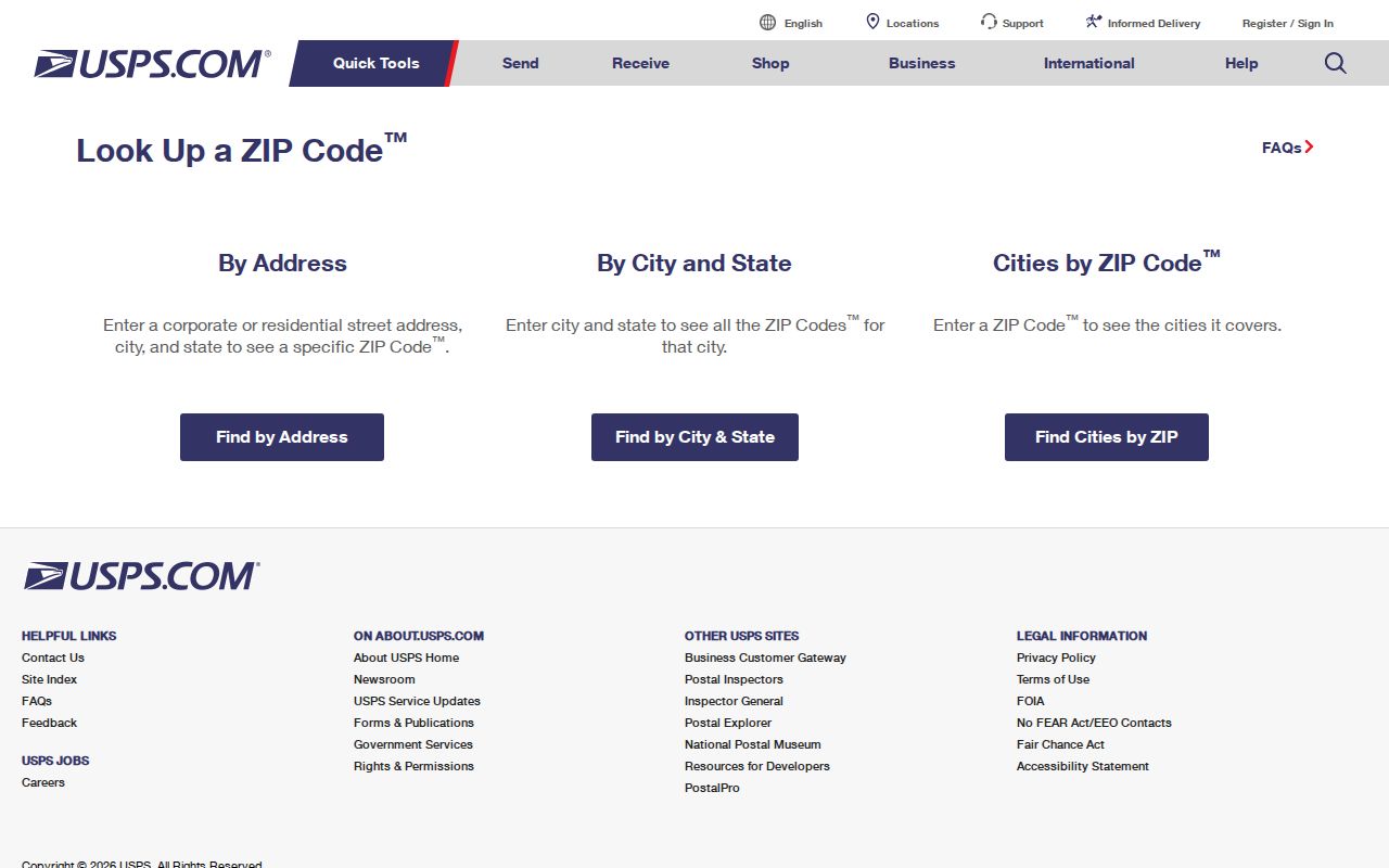 New Haven ZIP code directory USPS address lookup form